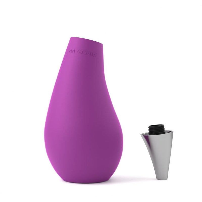 QQ Studio Kitchen Bathroom Counter top Squeezable Soap Dispensers Tear Drop Shape Bottle (Purple, ~7oz) - Image 2